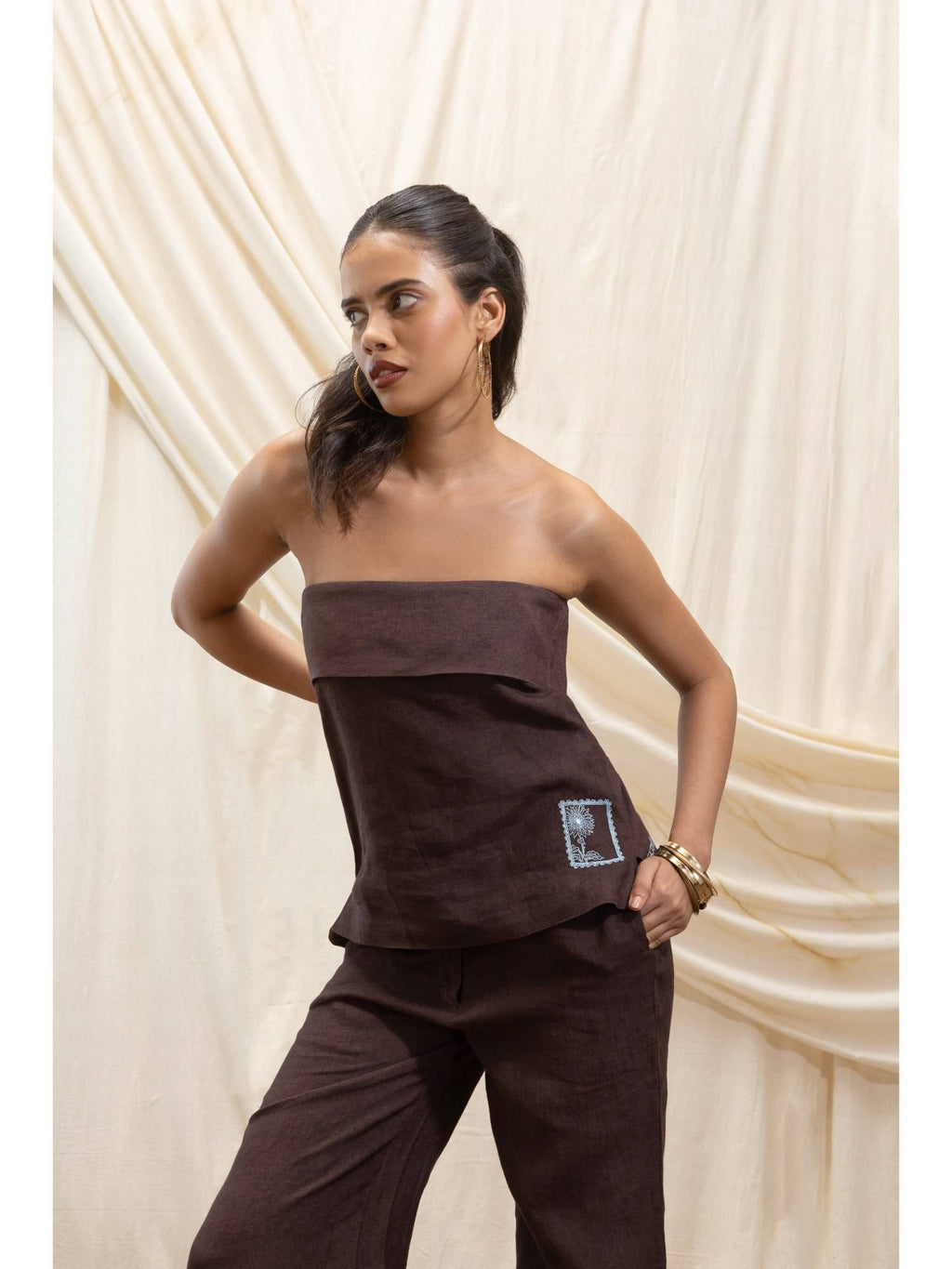 Brown Overlay Tube Top | TT90 - view 1