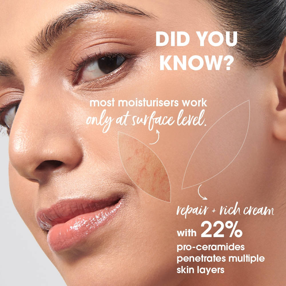 Barrier Repair + Hydrating Cream With 22% Ceramide Boosters, Moisturiser, For Sensitive Skin | FC3 - view 5