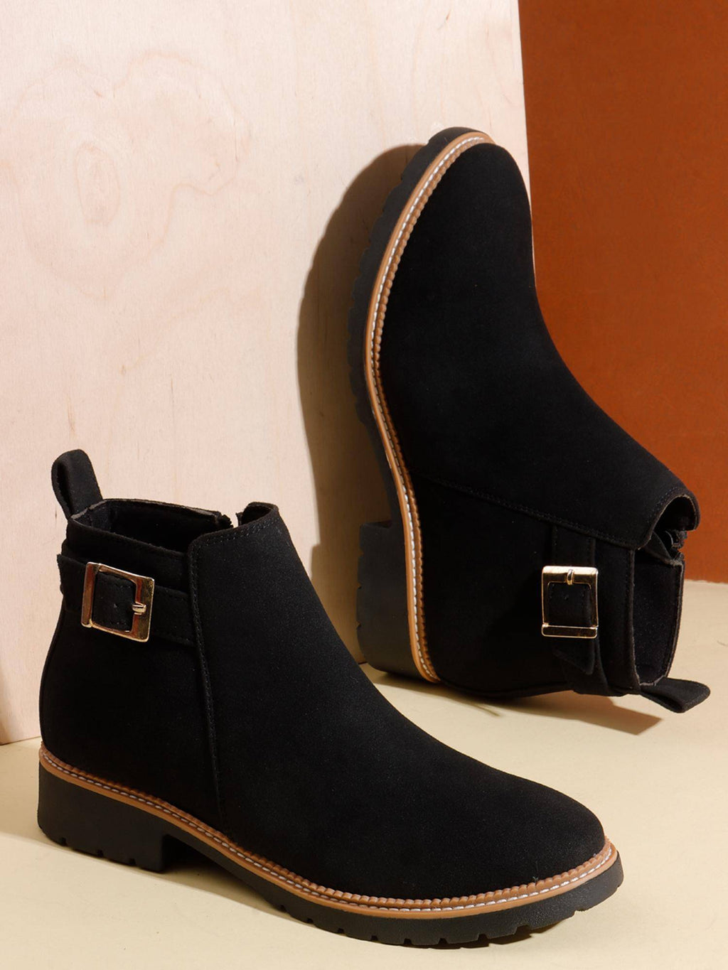 Women Dark Brown Buckled Boots | BT61 - view 11