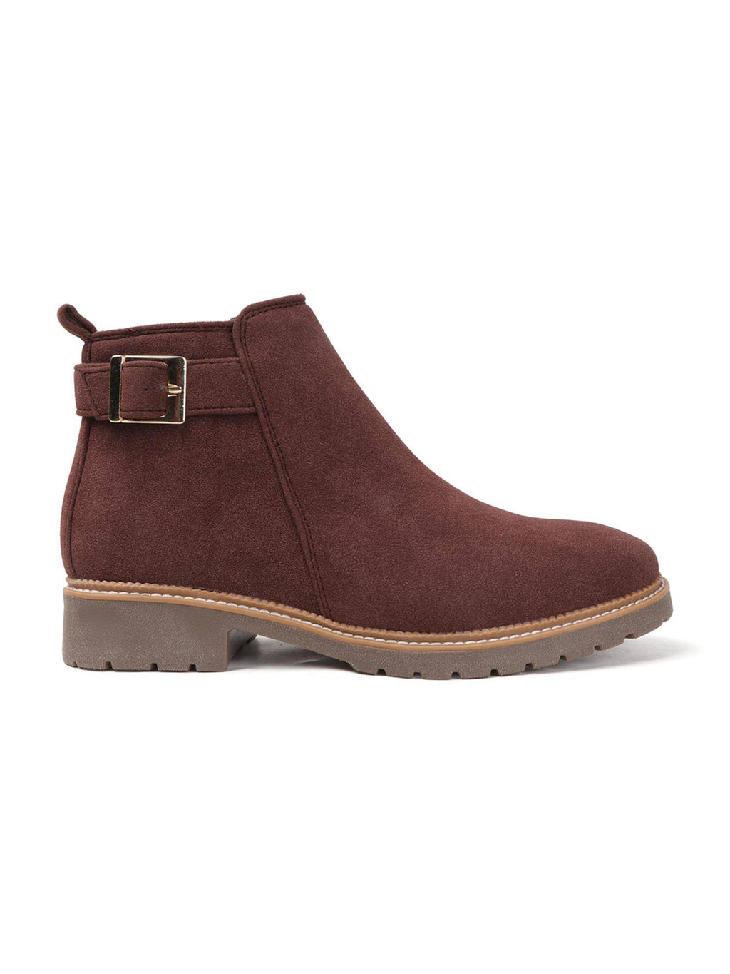 Women Dark Brown Buckled Boots | BT61 - view 6