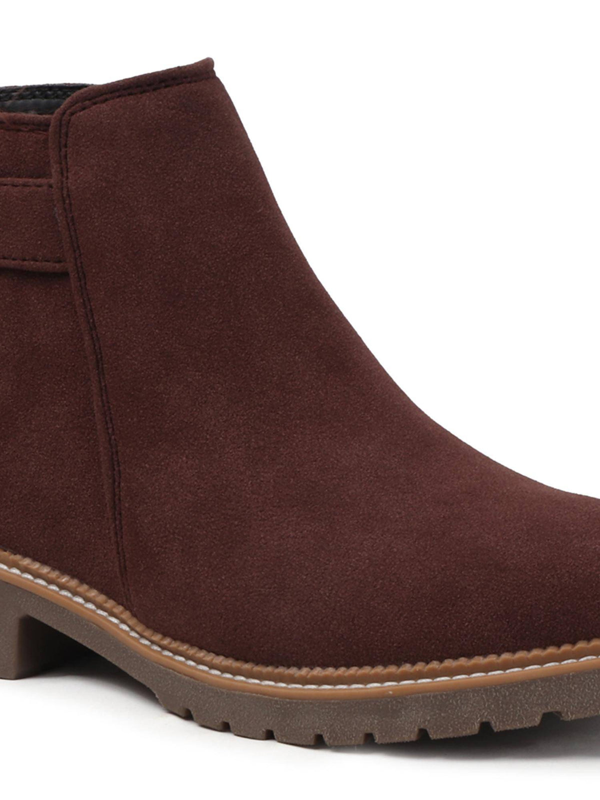Women Dark Brown Buckled Boots | BT61 - view 7