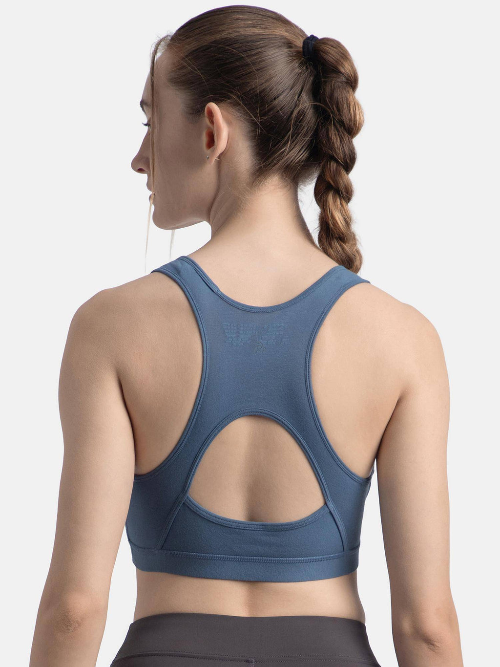 1380 Wirefree Padded Cotton Elastane Active Bra - Wine Tasting | sb09 - view 25