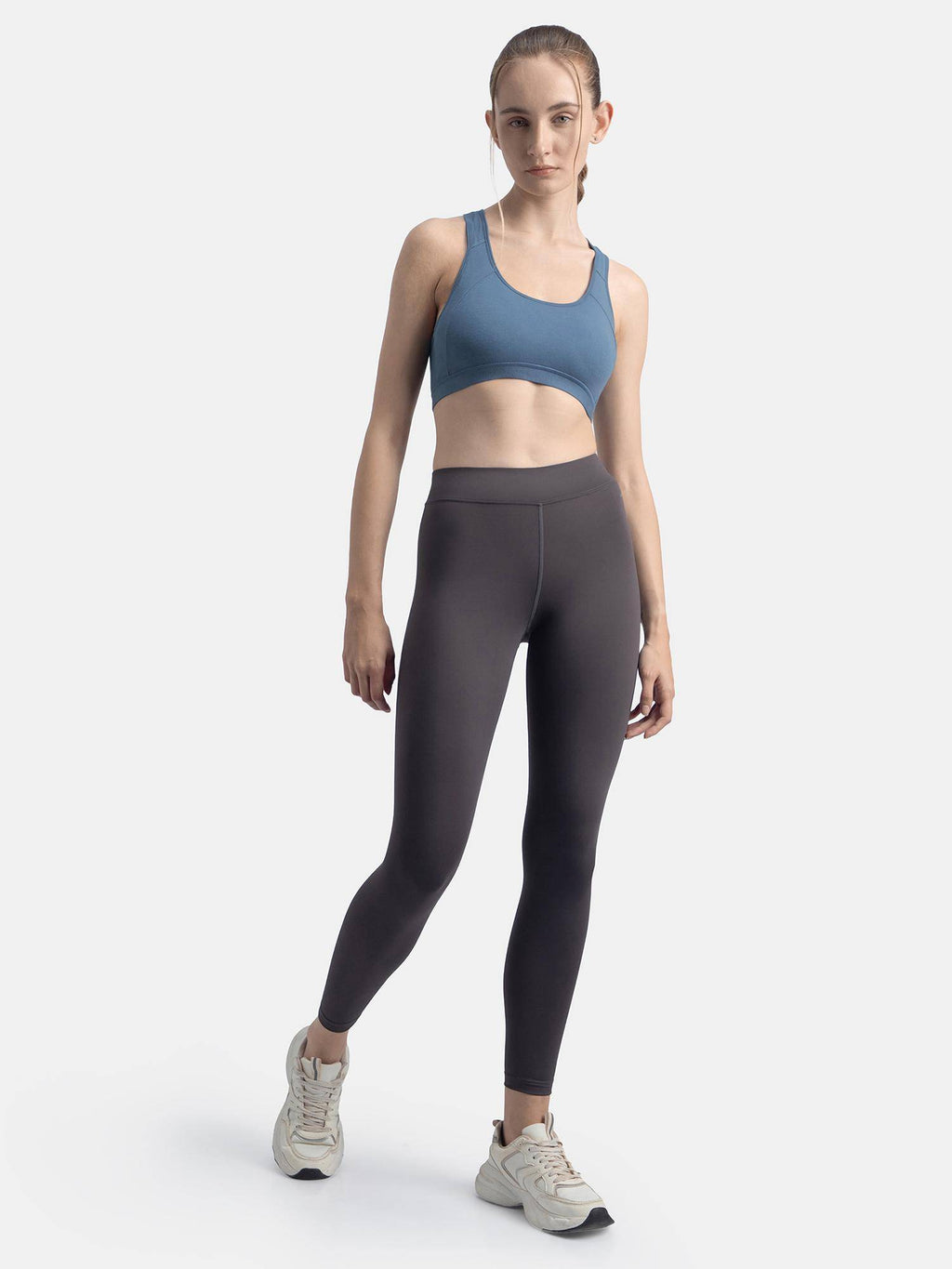 1380 Wirefree Padded Cotton Elastane Active Bra - Black | sb09 - view 33