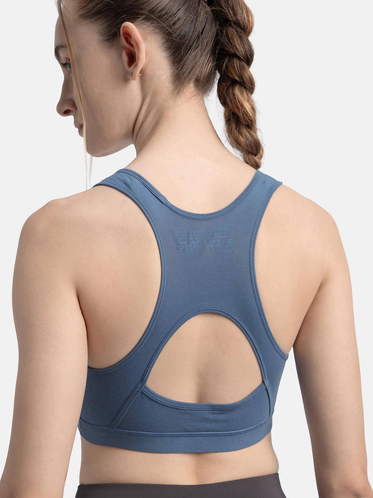 1380 Wirefree Padded Cotton Elastane Active Bra - Wine Tasting | sb09 - view 30