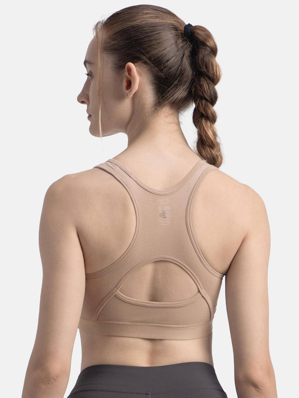 1380 Wirefree Padded Cotton Elastane Active Bra - Wine Tasting | sb09 - view 17