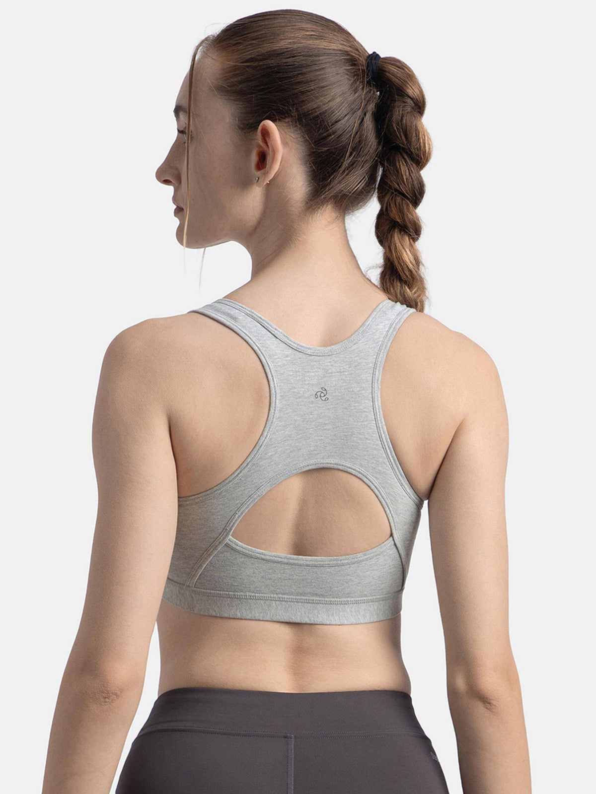 1380 Wirefree Padded Cotton Elastane Active Bra - Wine Tasting | sb09 - view 33