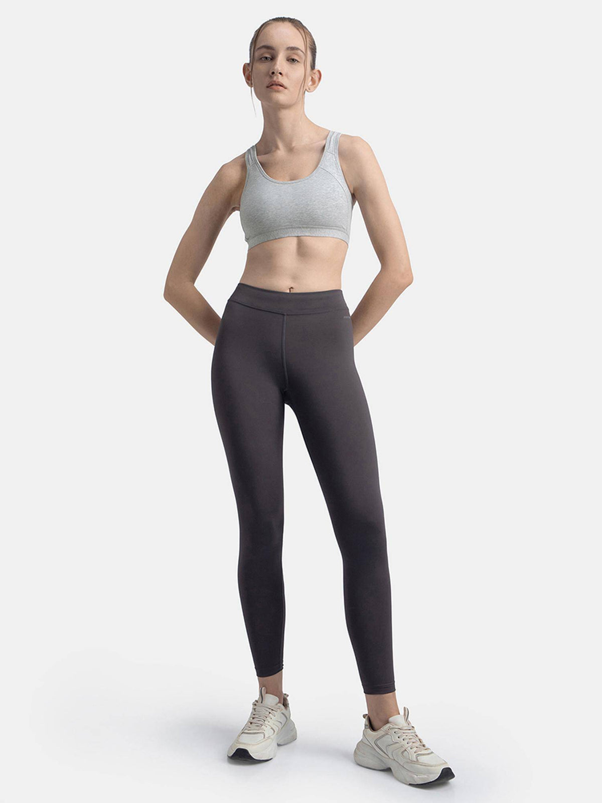 1380 Wirefree Padded Cotton Elastane Active Bra - Black | sb09 - view 41