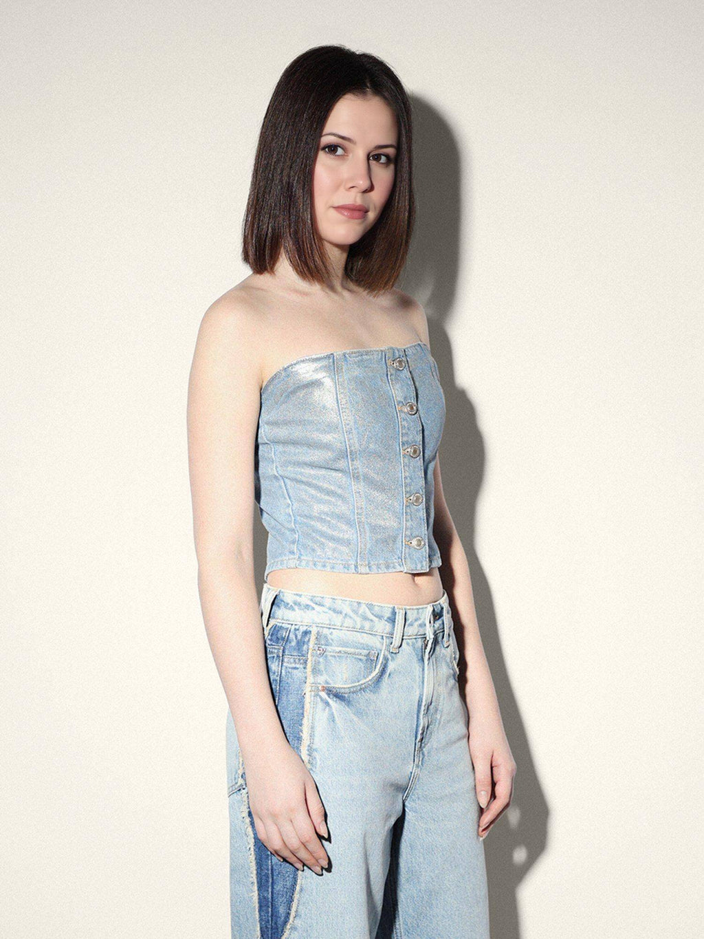 Blue Solid Tube Top | TT90 - view 5