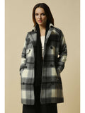 Women Grey Check Casual Jacket | JC78 - view 1