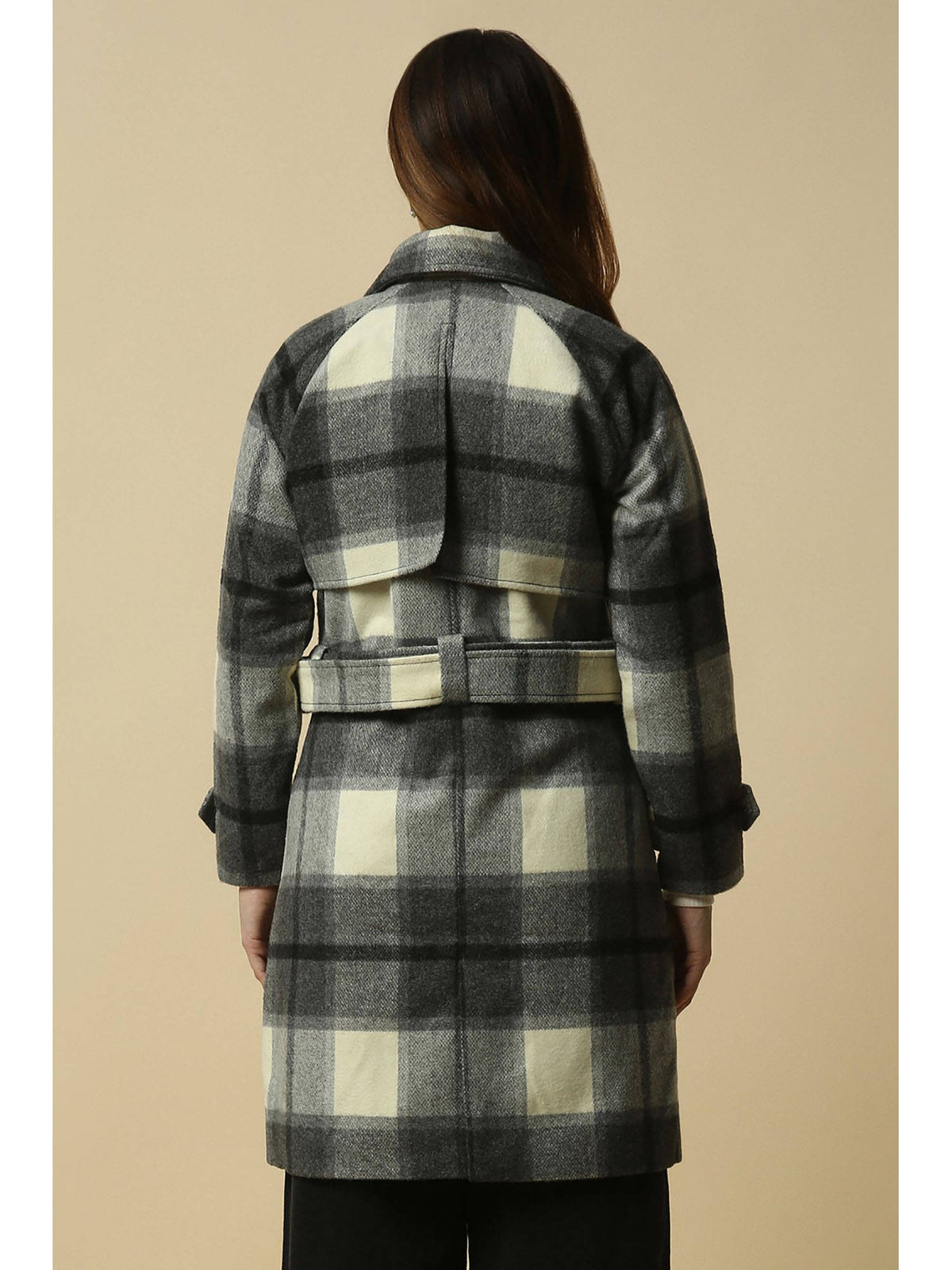 Women Grey Check Casual Jacket | JC78 - view 3