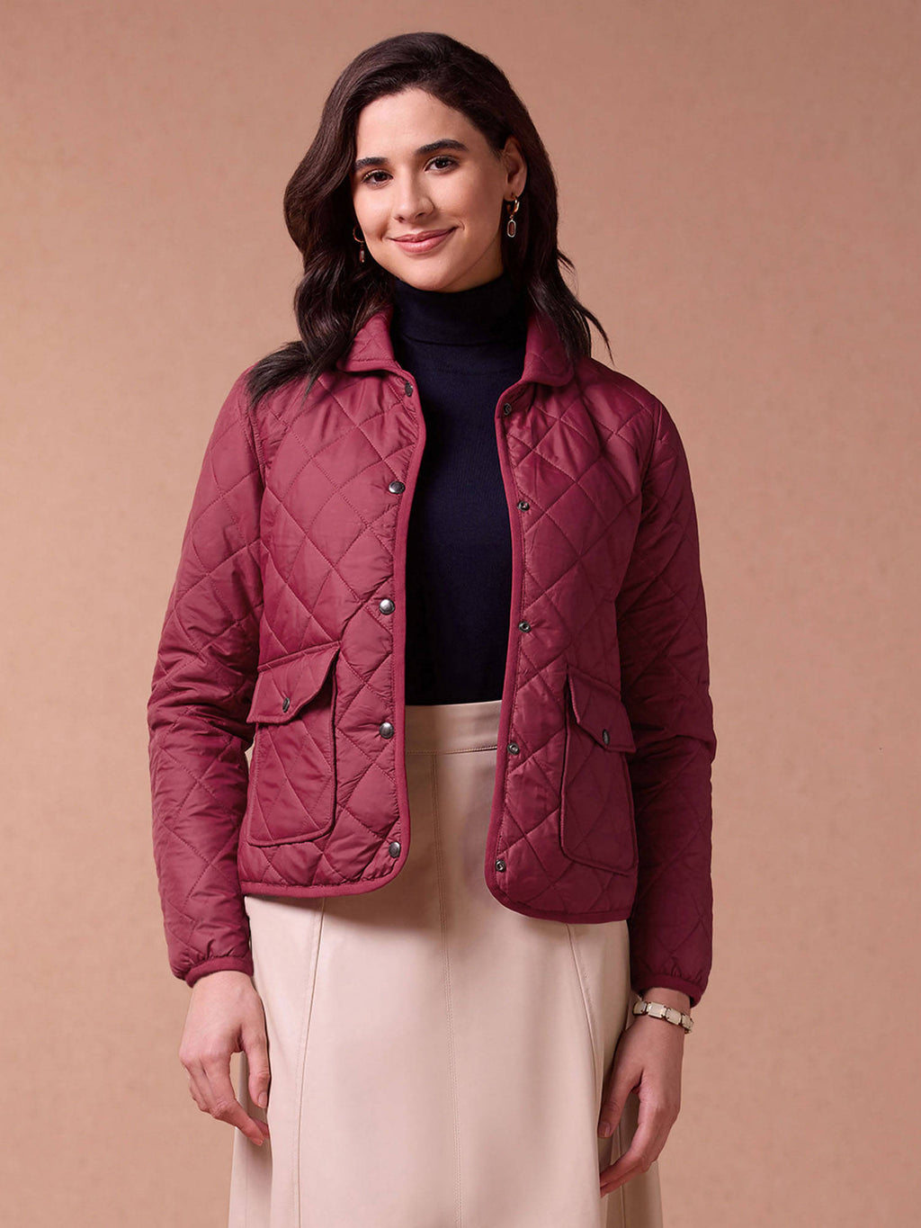 Spread Collar Puffer Jacket | JC78 - view 1