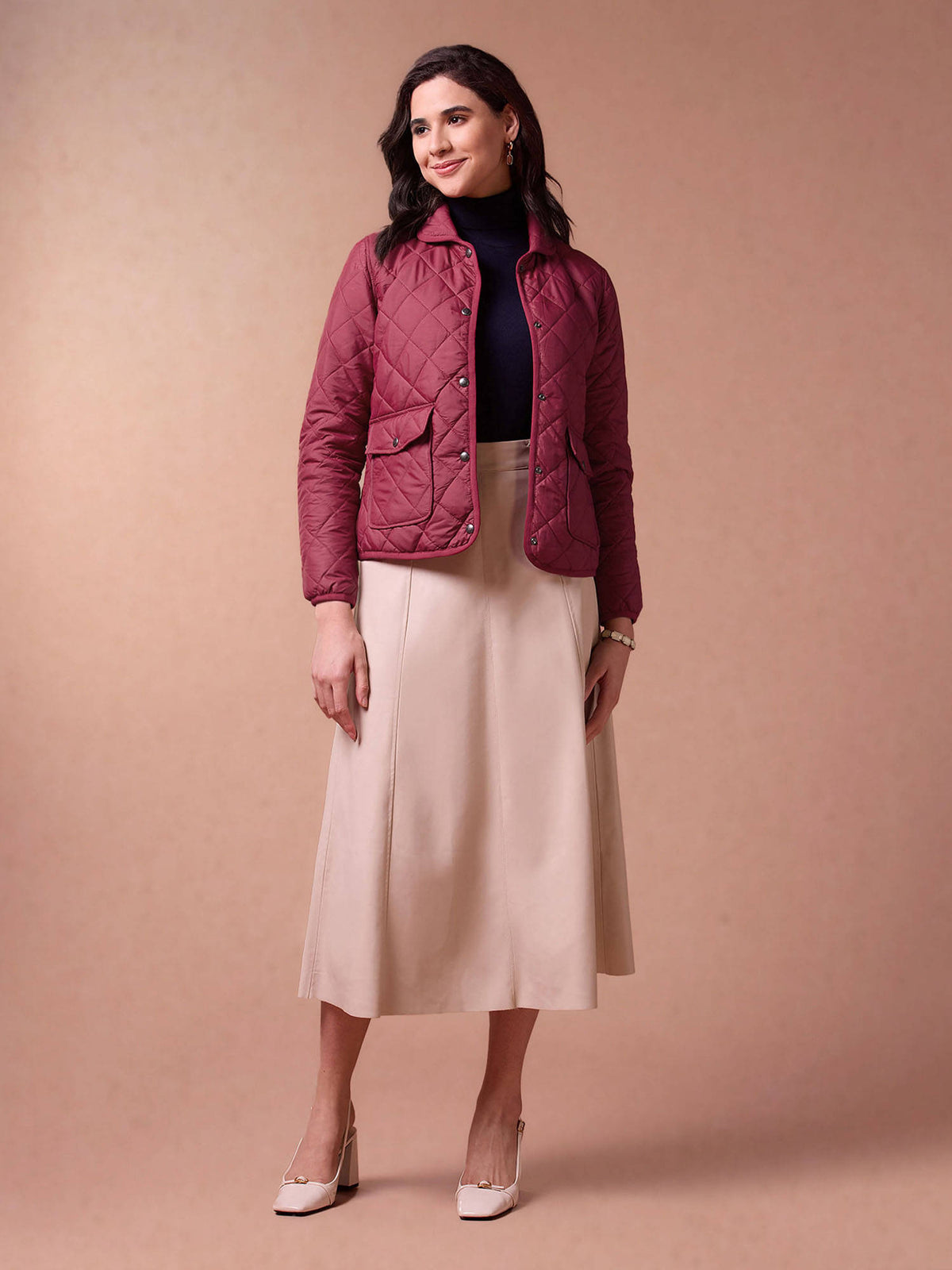 Spread Collar Puffer Jacket | JC78 - view 2