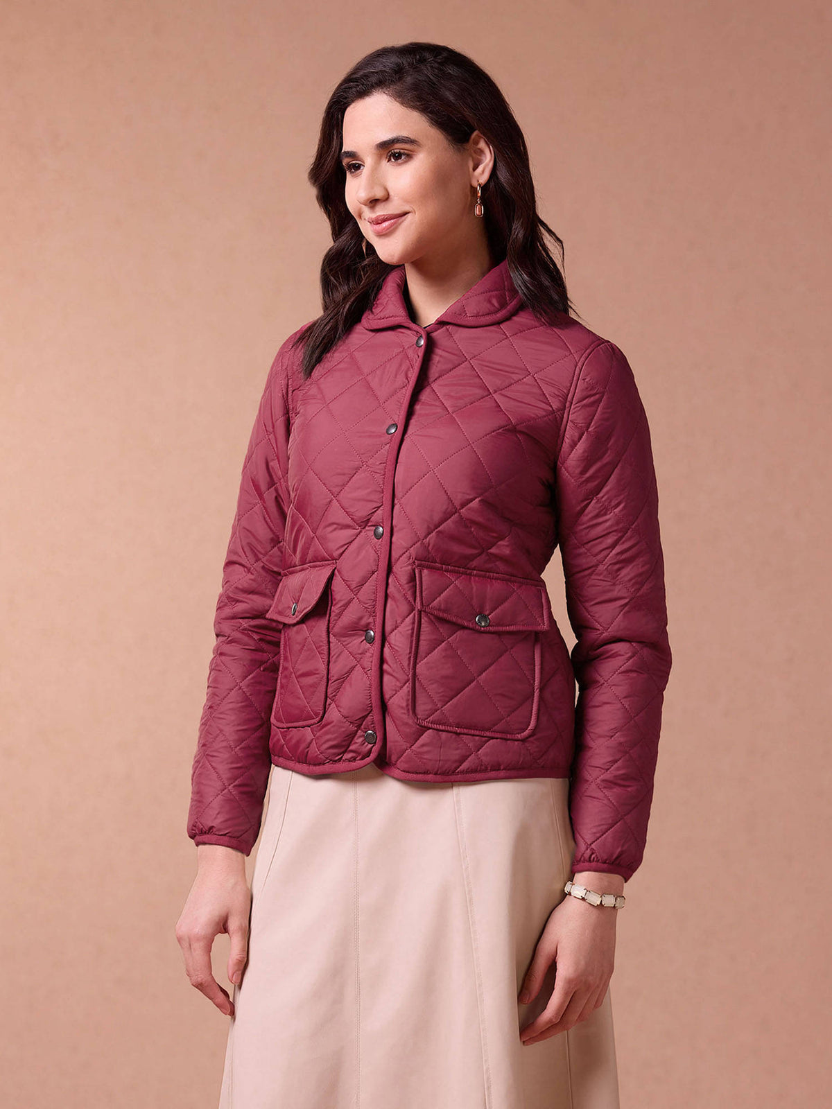 Spread Collar Puffer Jacket | JC78 - view 3