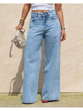 Blue Cotton High Waist Jeans | BG78 - view 1