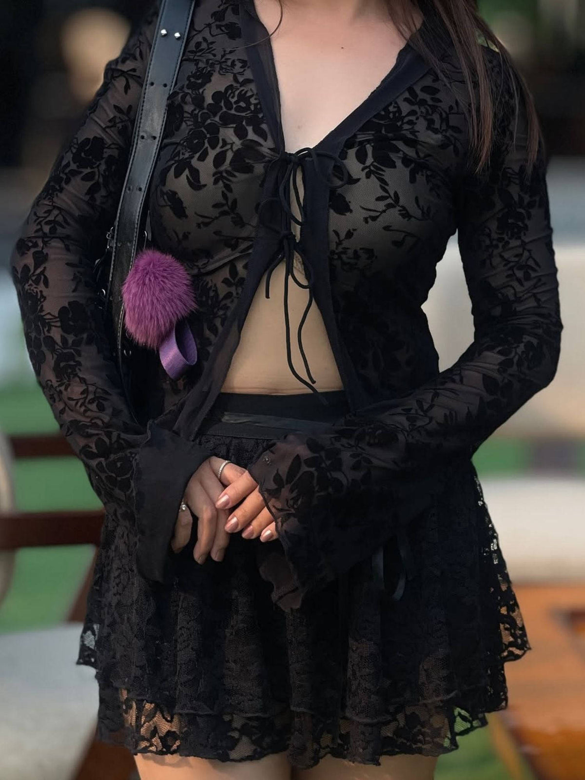 Black Lace Shrug | JC78 - view 3