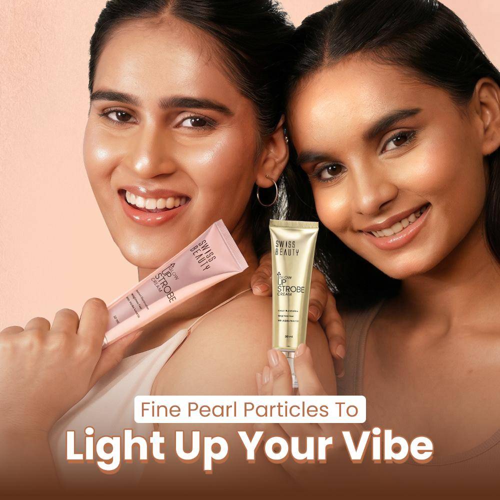 Glow Up Strobe Cream, Dewy Radiance, Versatile Use With Jojoba Oil | F14 - view 4