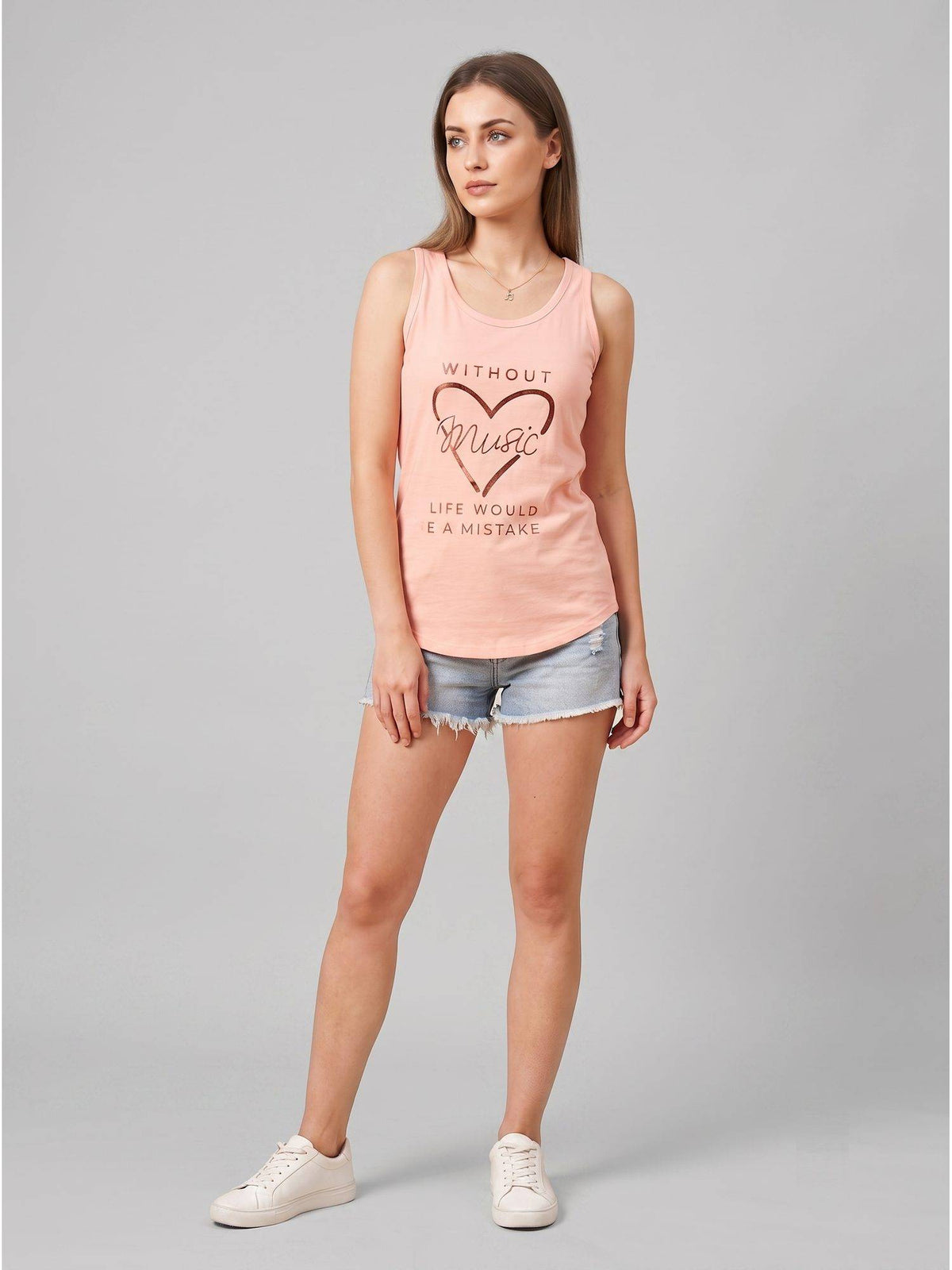 Beige Wineberry Women Tank Top | TT98 - view 11