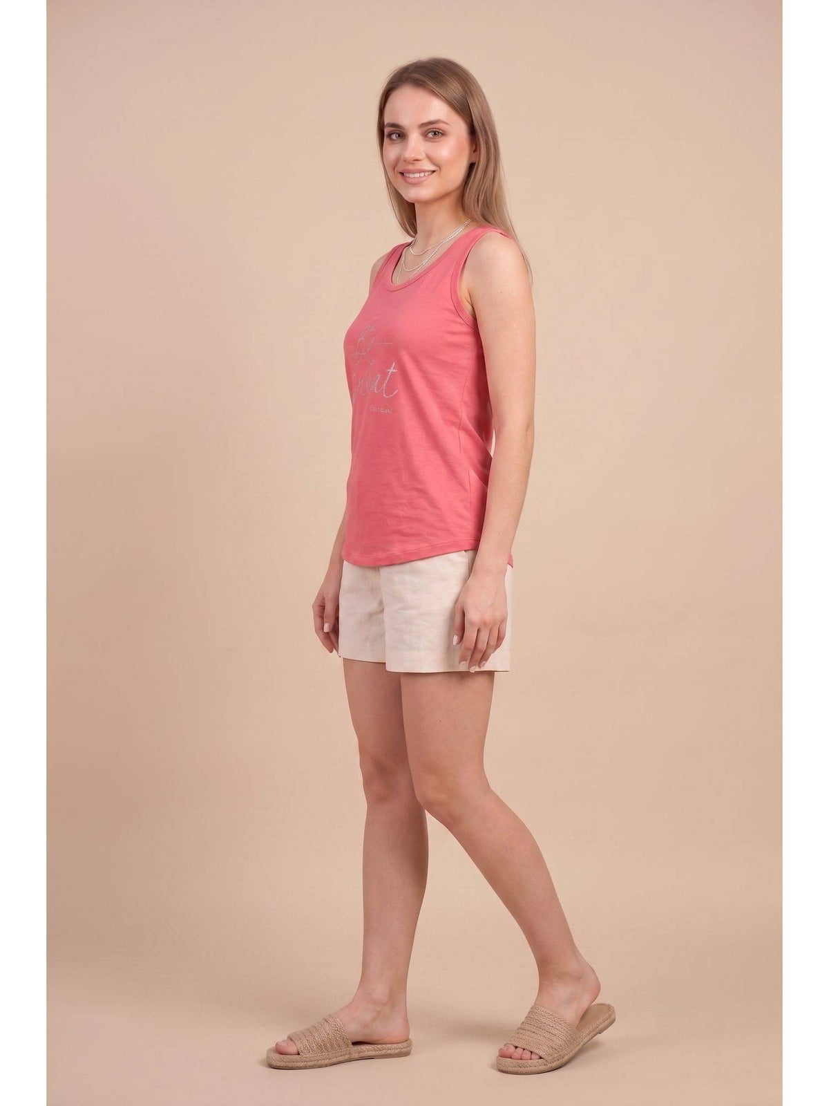 Women Pink Wineberry Tank Top | TT98 - view 2