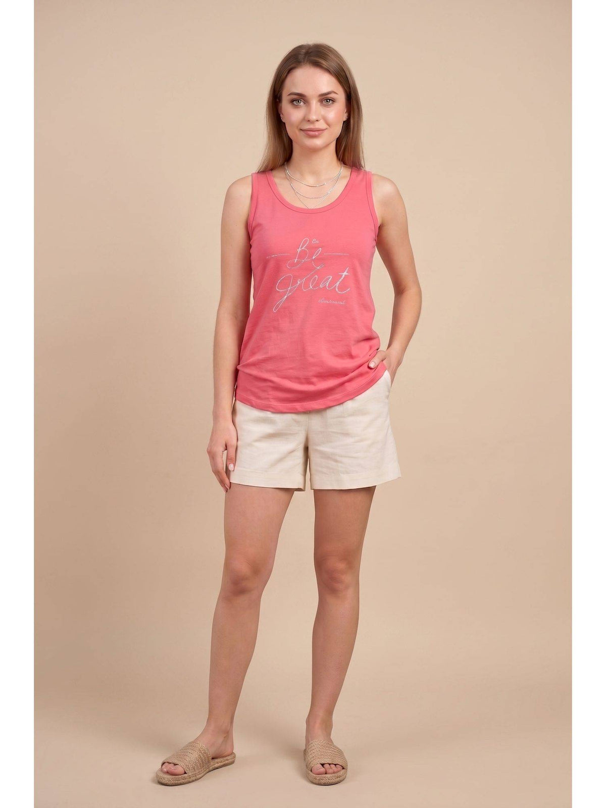 Women Pink Wineberry Tank Top | TT98 - view 3