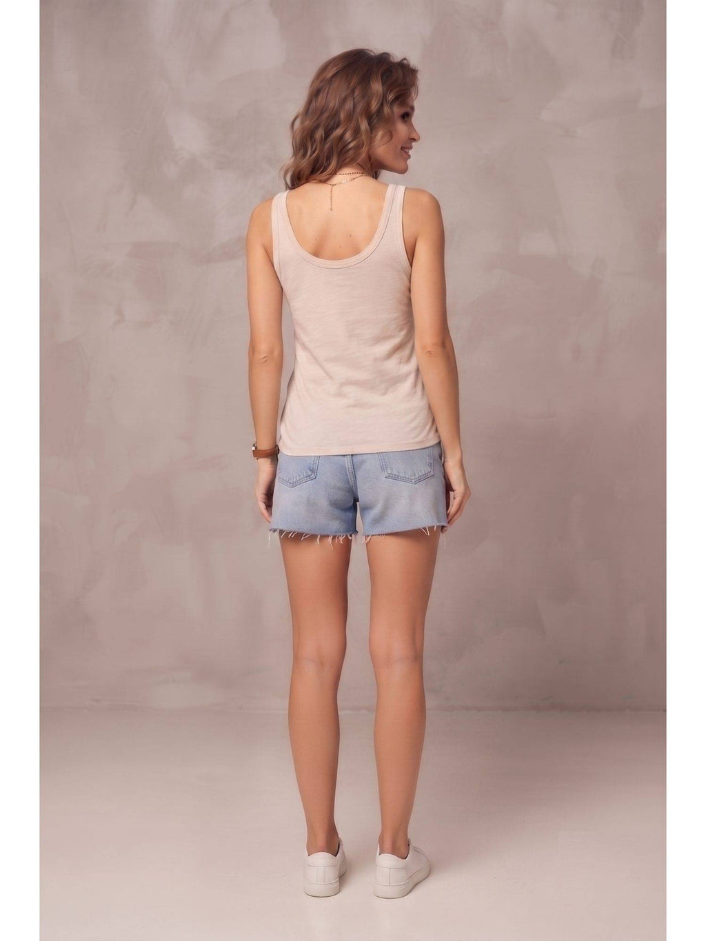 Beige Wineberry Womens Tank Top | TT98 - view 5