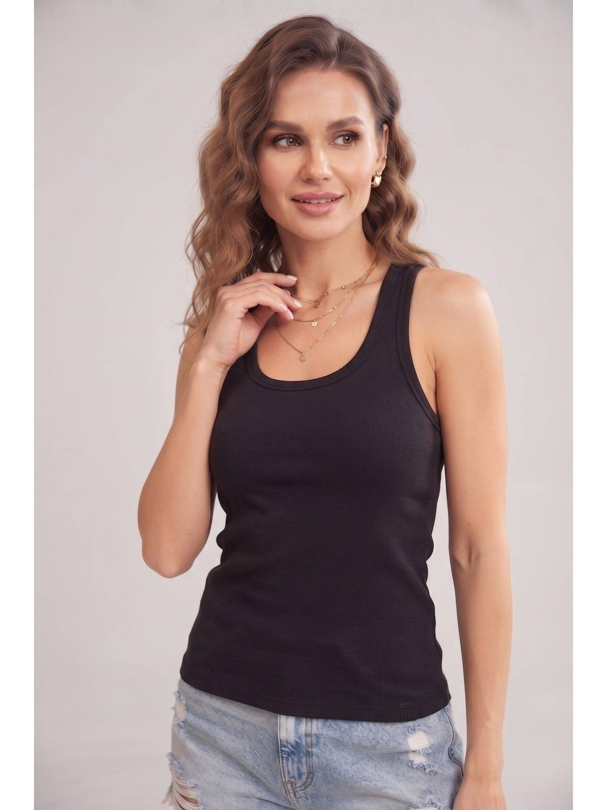 Olive Wineberry Women Tank Top | TT98 - view 6