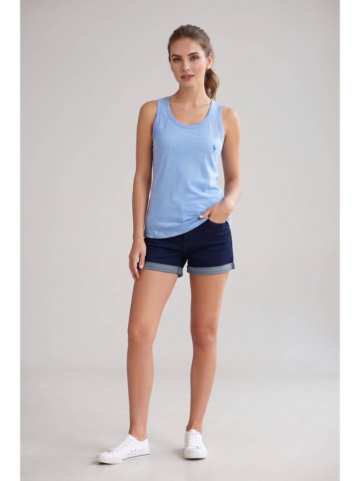 Blue Wineberry Womens Tank Top | TT98 - view 4