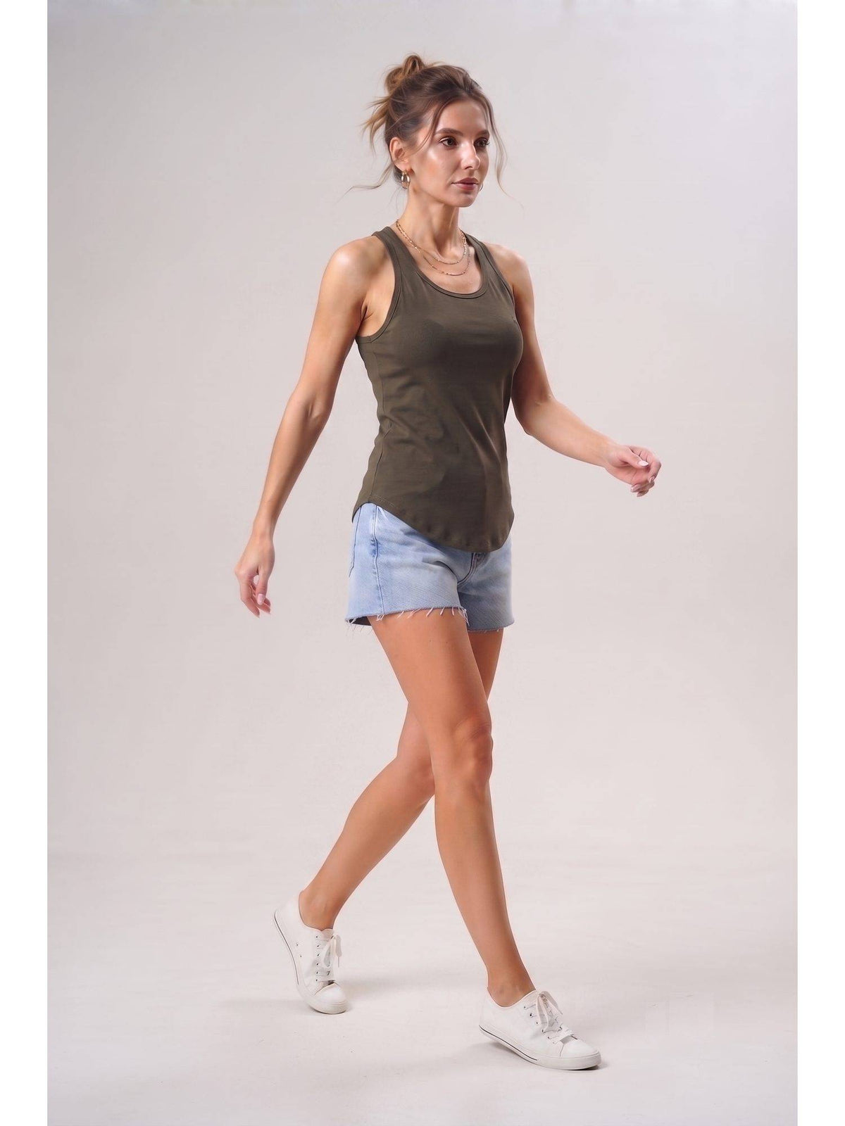 Beige Wineberry Womens Tank Top | TT98 - view 32