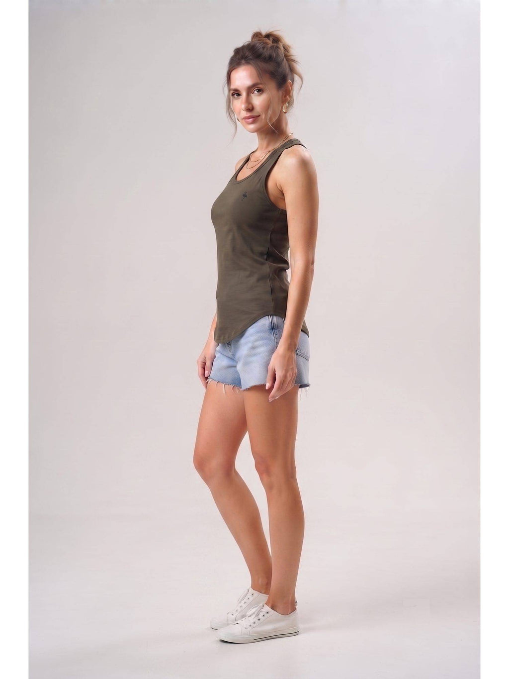 Beige Wineberry Womens Tank Top | TT98 - view 33