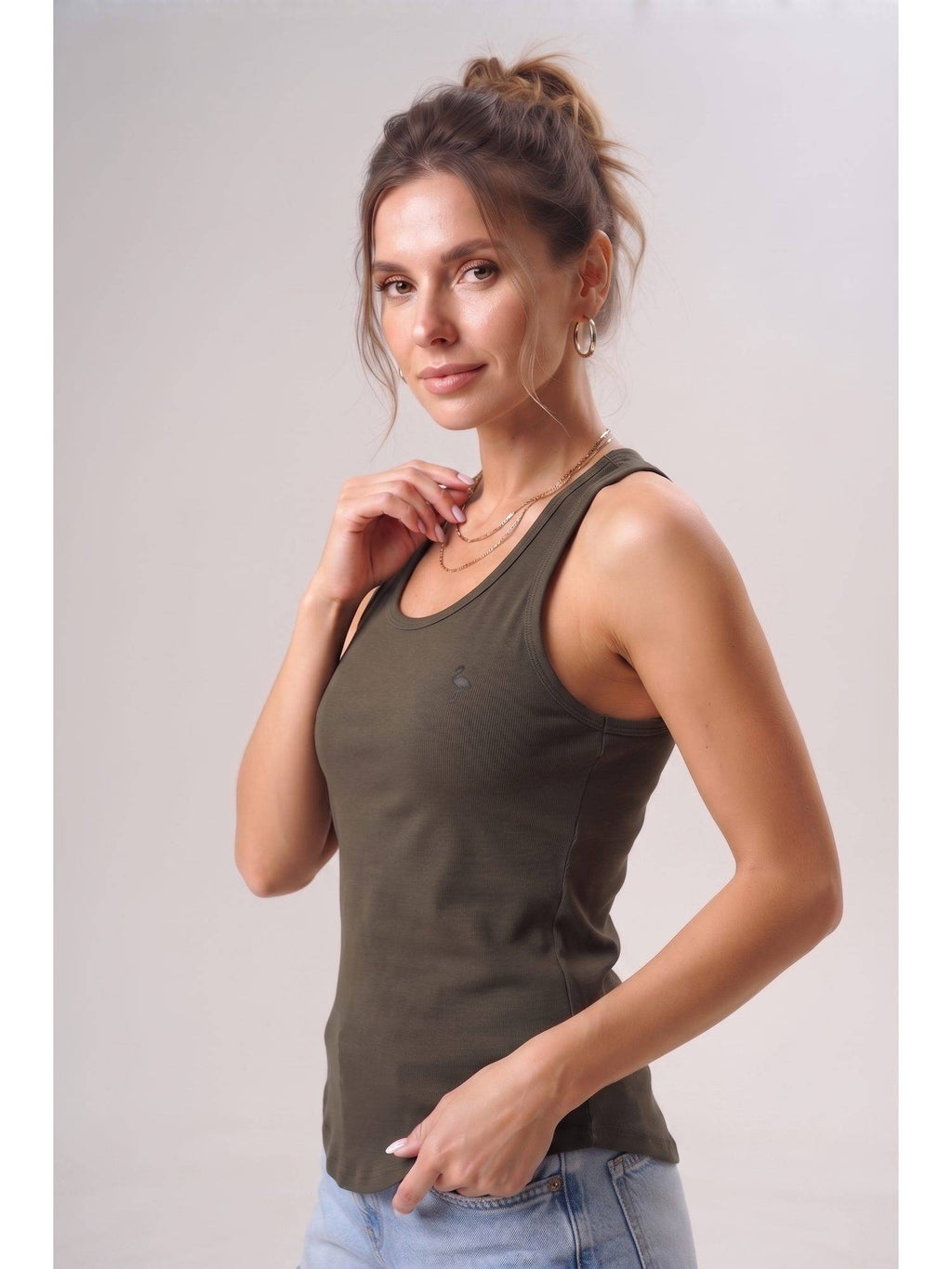 Beige Wineberry Womens Tank Top | TT98 - view 35