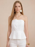 Women'S Sleeveless Solid White Top | TT90 - view 1