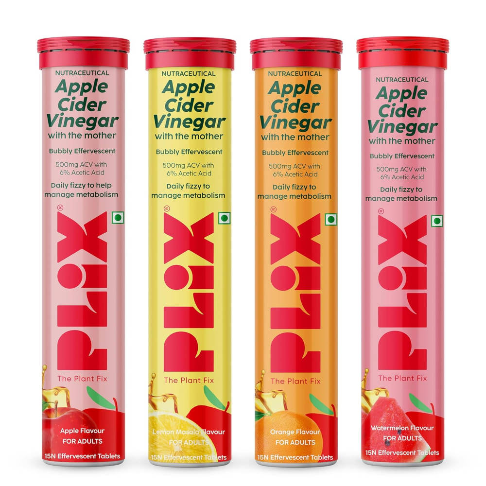 Apple Cider Vinegar Effervescent Tablet with Vitamin B6 & B12, Pack of 4 - Variety Pack | PL1 - view 1