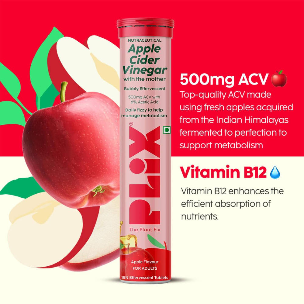 Apple Cider Vinegar Effervescent Tablet with Vitamin B6 & B12, Pack of 4 - Variety Pack | PL1 - view 4