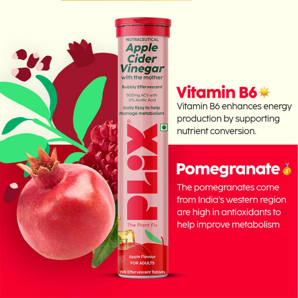 Apple Cider Vinegar Effervescent Tablet with Vitamin B6 & B12, Pack of 4 - Variety Pack | PL1 - view 5