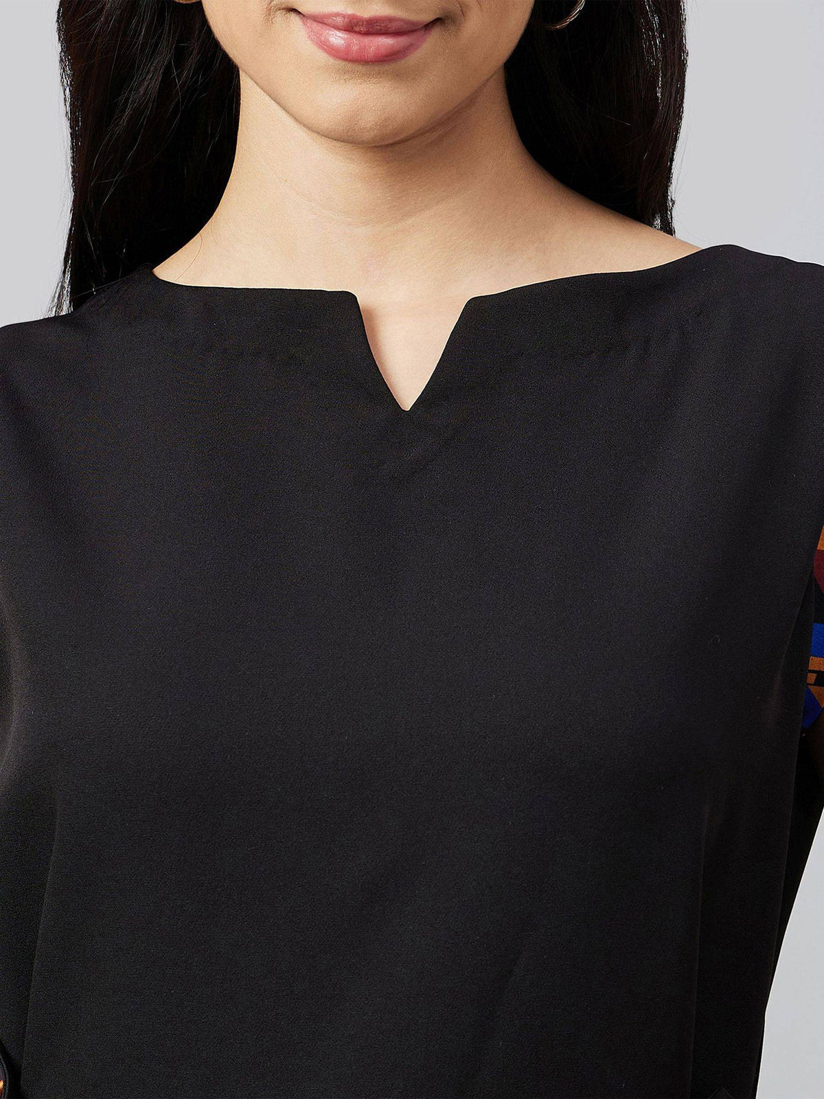 Black Peplum Top | pt51 - view 6