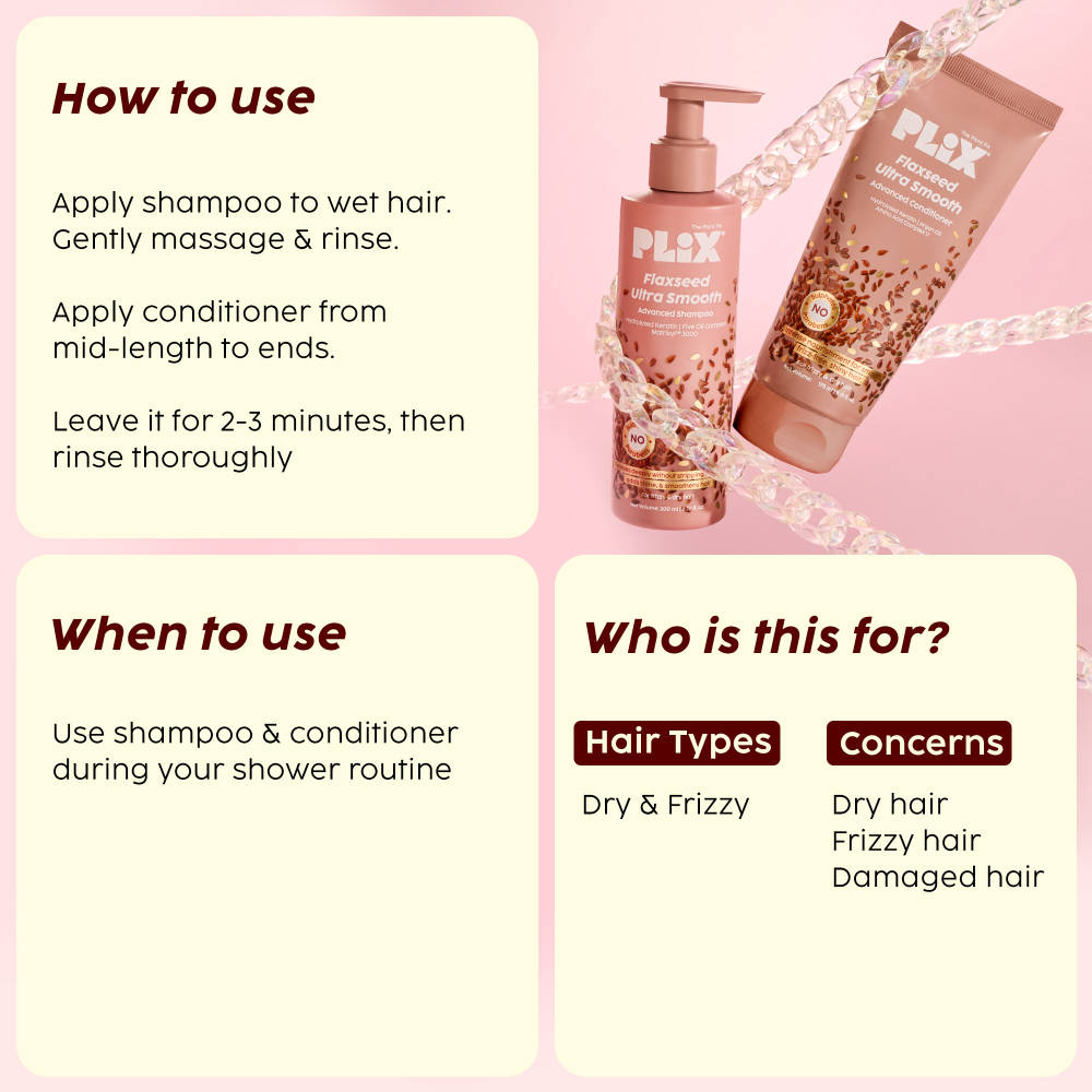 The Plant Fix Flaxseed Ultra Smooth Advanced Shampoo & Conditioner Combo | PL1 - view 4