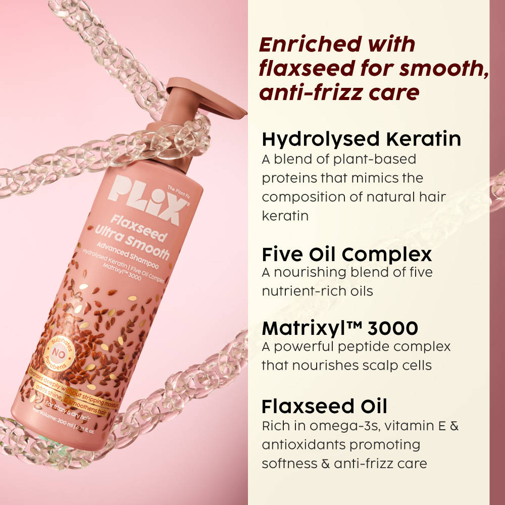 The Plant Fix Flaxseed Ultra Smooth Advanced Shampoo & Conditioner Combo | PL1 - view 6