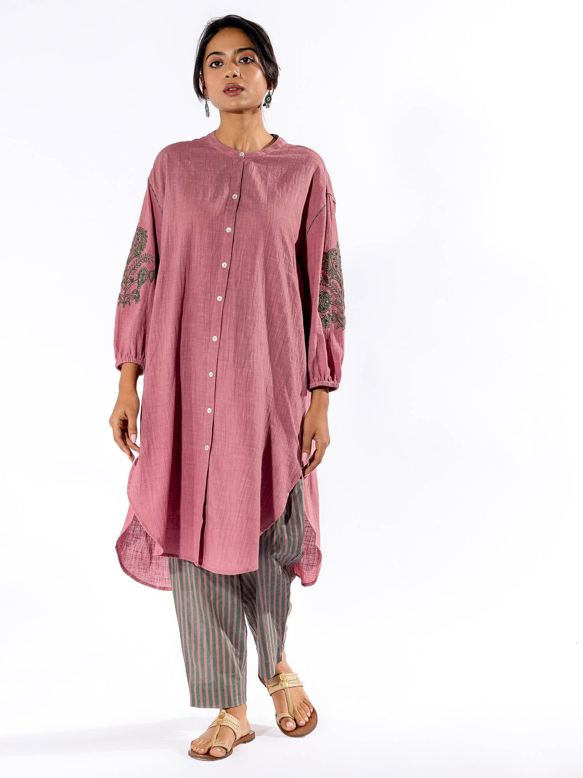 Peach Cotton Kurta | FY93 - view 1