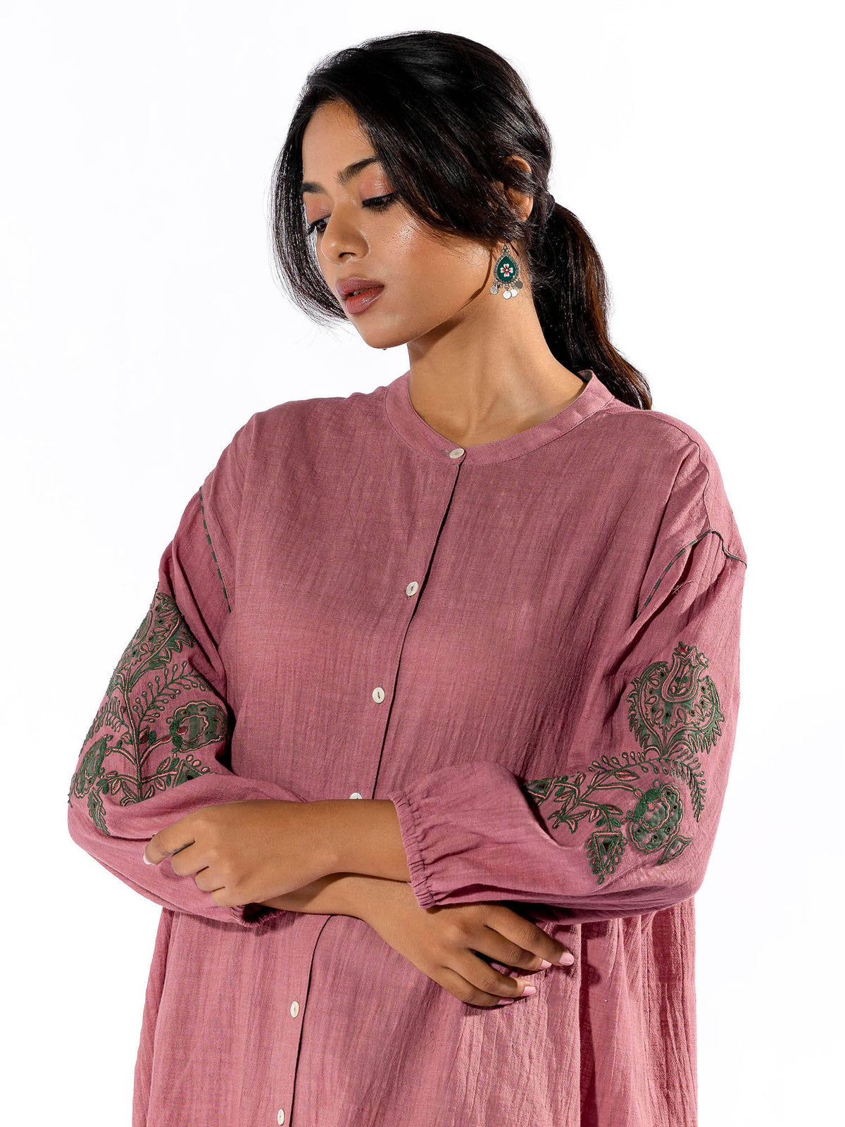 Peach Cotton Kurta | KDG - view 4