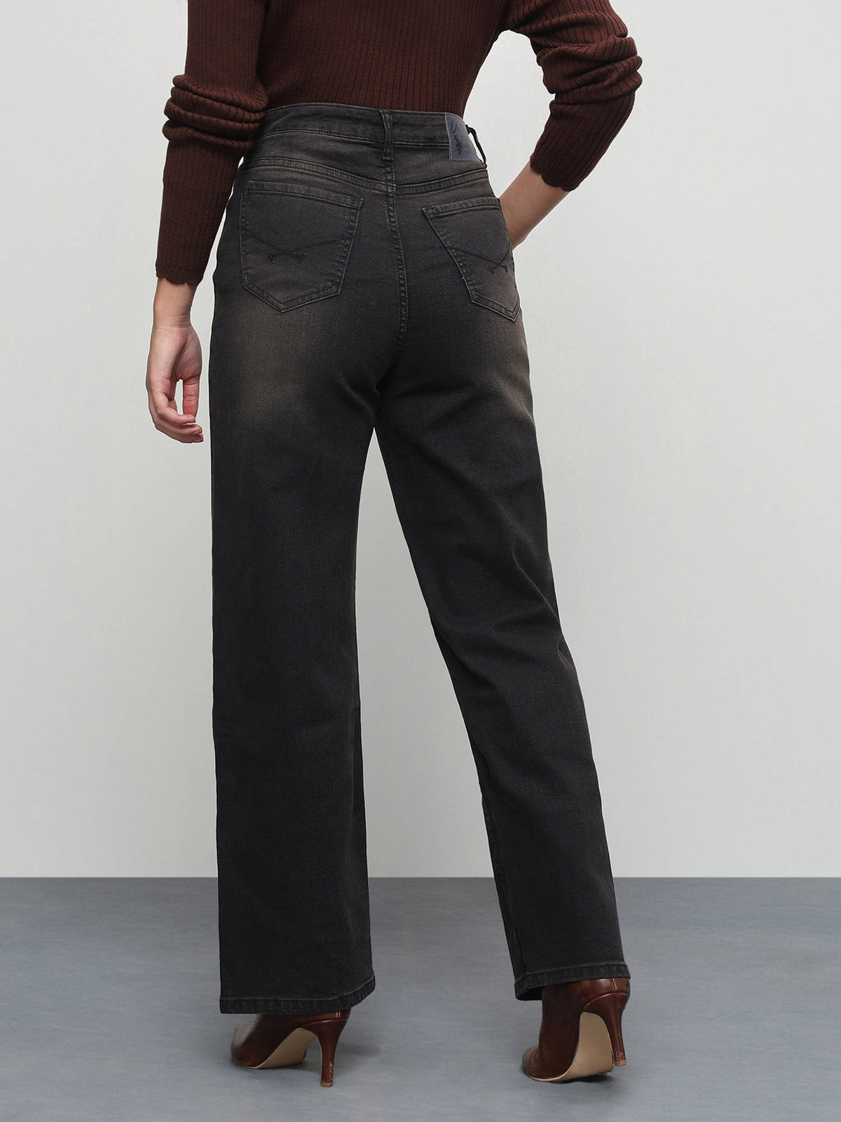 Grey Women High Rise Jeans | ST23 - view 5
