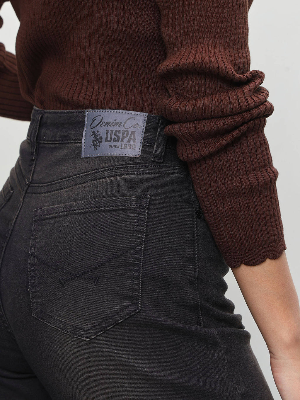 Grey Women High Rise Jeans | ST23 - view 8