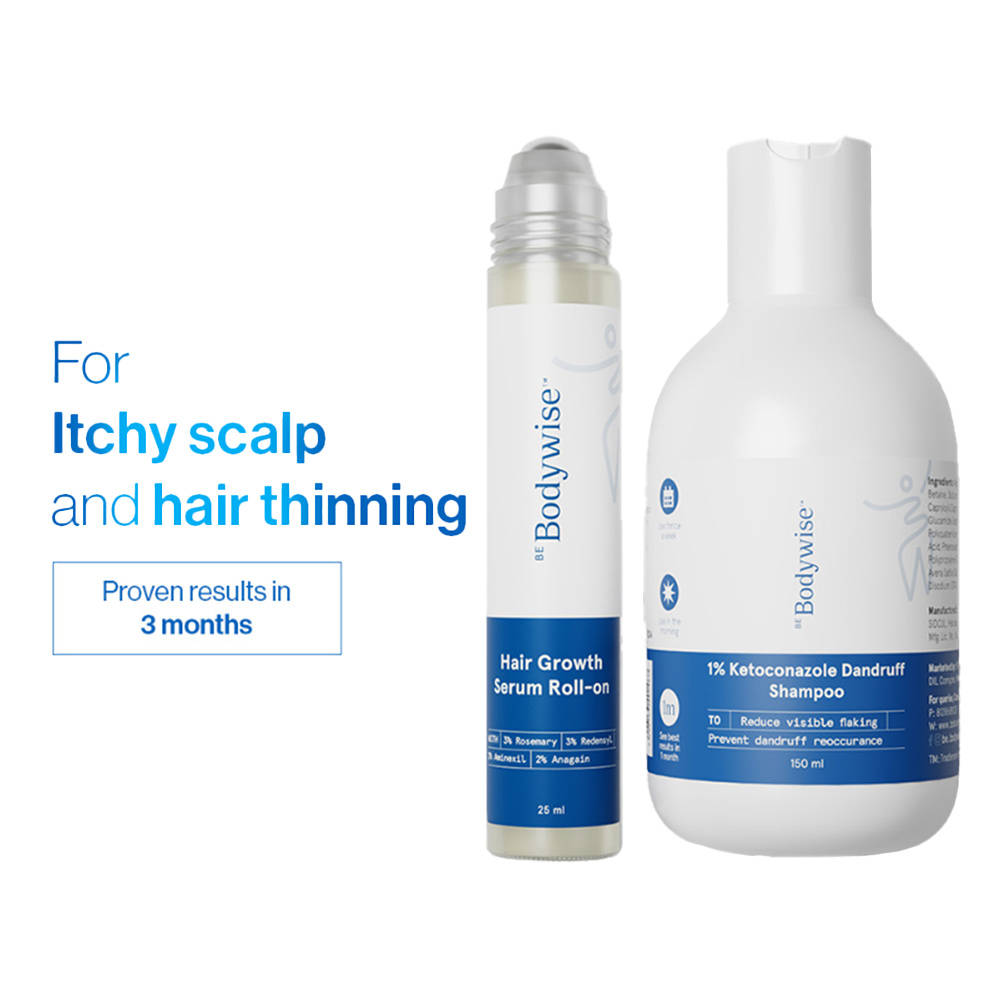 Hair Growth & Scalp Care Combo - Hair Growth Serum Roll On + Ketoconazole Shampoo | BWS9 - view 1