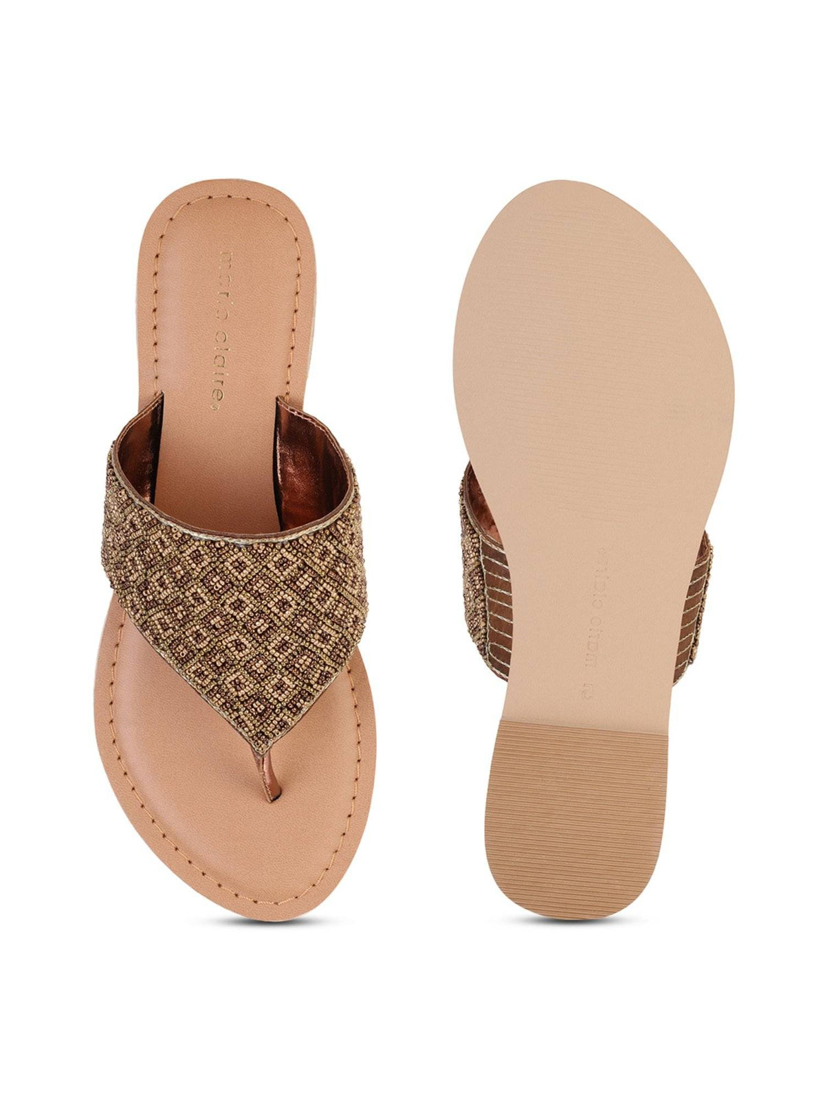 Women Slip-On Flats Tan | F61 - view 4