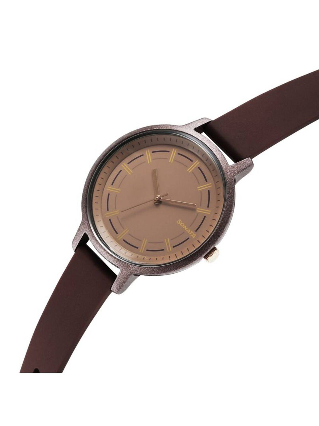 Splash Brown Dial Polycarbonate Analog Watch - 87049PP19W | W92 - view 2