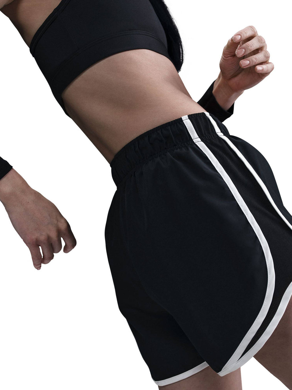 Black Solid Sportswear Tempo Women Shorts - view 6