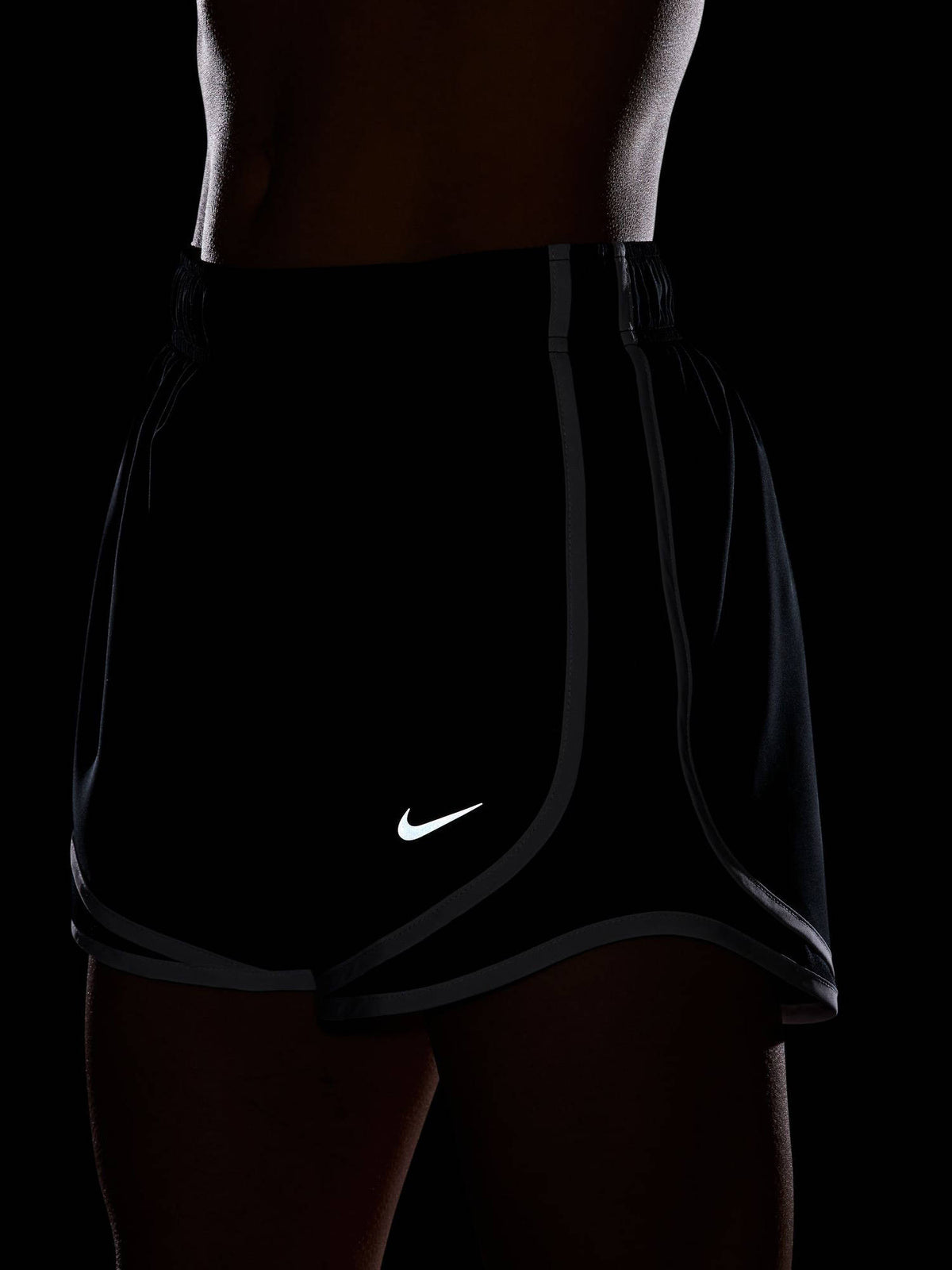 Black Solid Sportswear Tempo Women Shorts - view 8