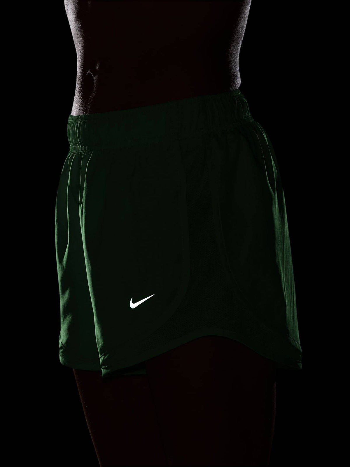 Green Solid Sportswear Tempo Women Shorts - view 5