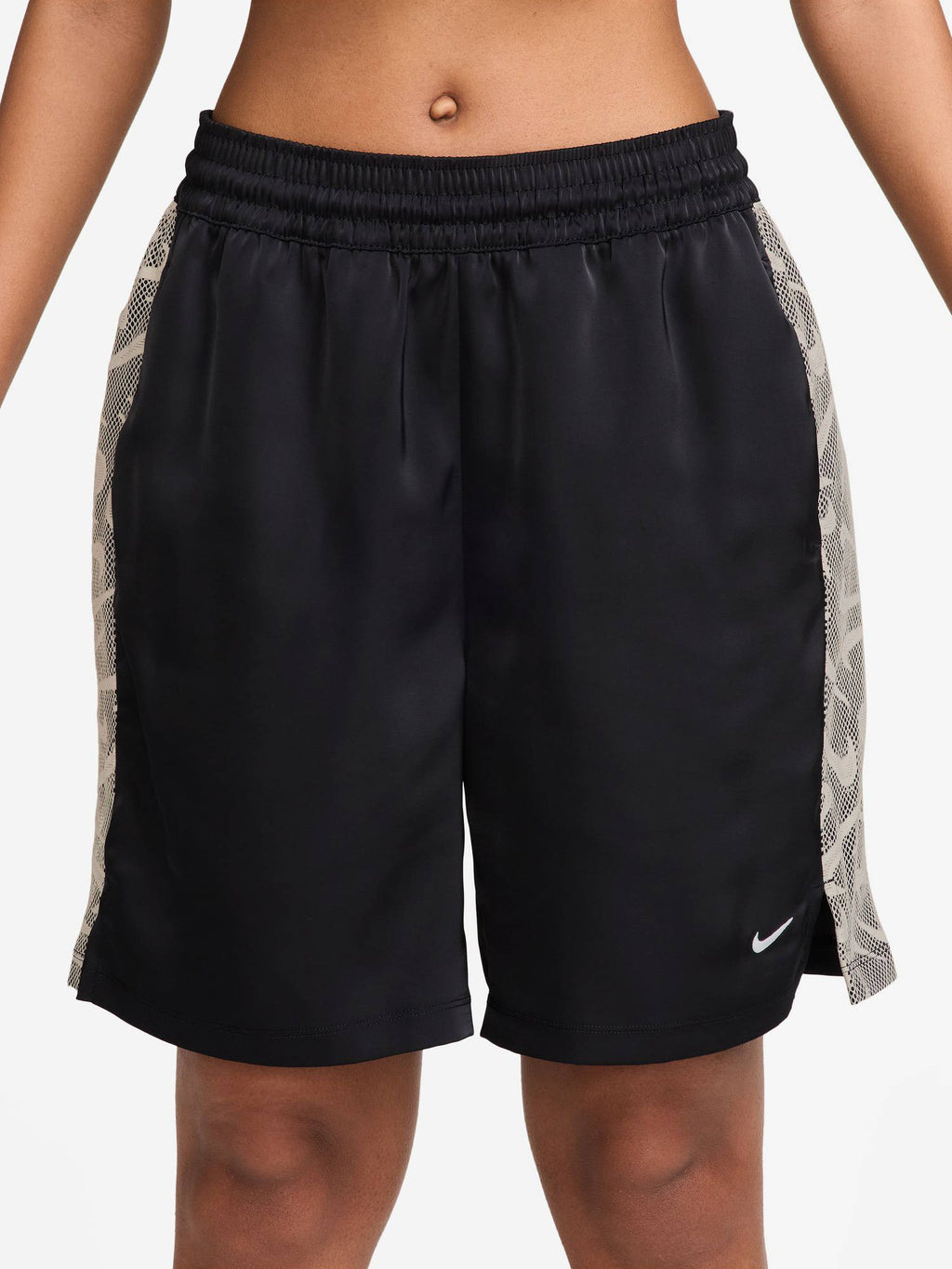 Black Solid Sportswear Chill Lace Women Shorts - view 1