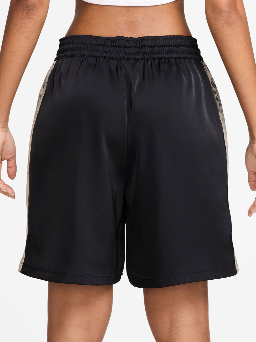 Black Solid Sportswear Chill Lace Women Shorts - view 2