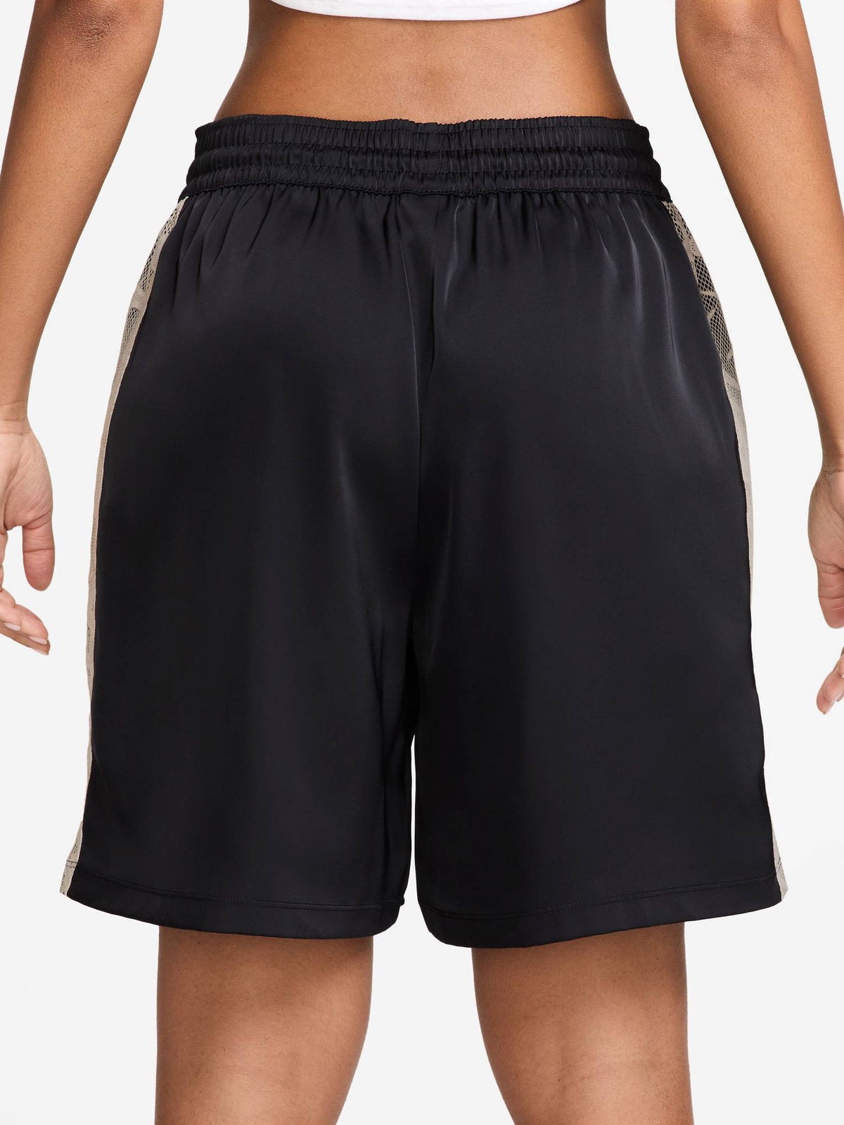 Black Solid Sportswear Chill Lace Women Shorts - view 2