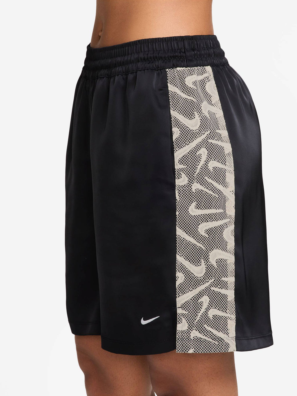 Black Solid Sportswear Chill Lace Women Shorts - view 3